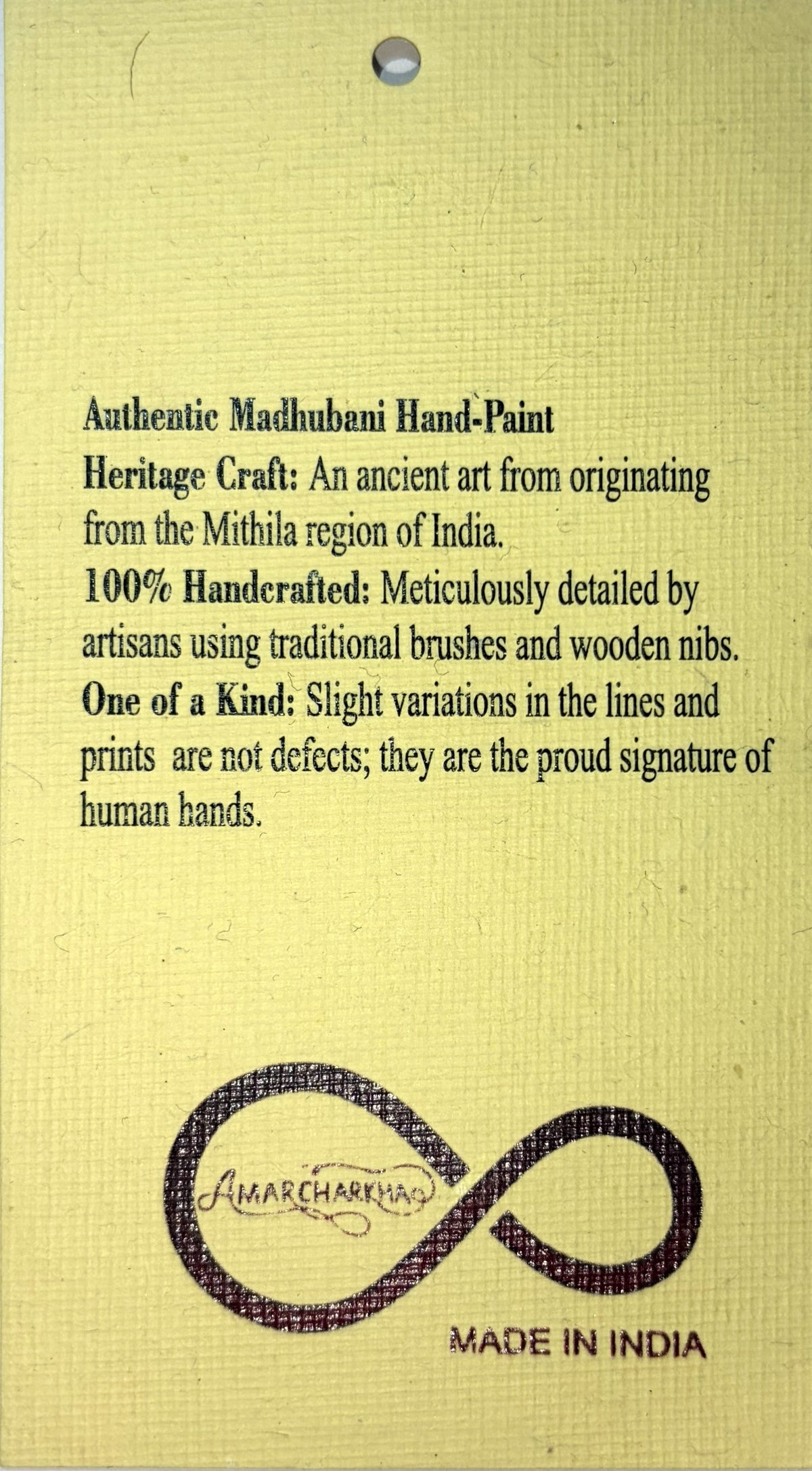 Beige Ghicha Silk Madhubani Hand Painted Sari With Blouse Piece